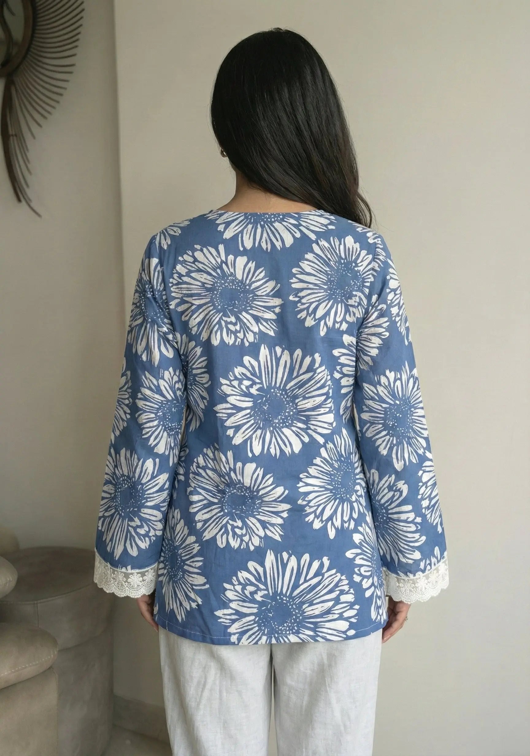 Suhana Bell Sleeves Short Kurti – Kalyanja